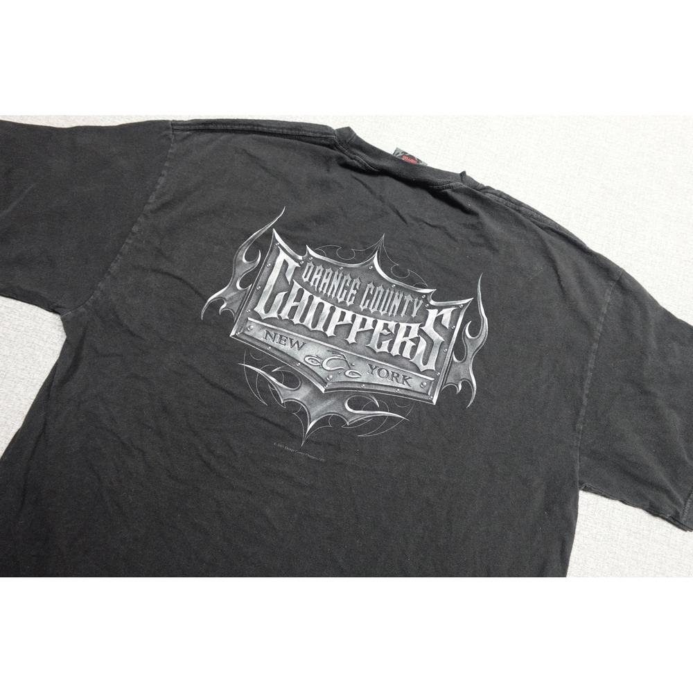 Vintage Orange County Choppers Shirt Mens XL Black Biker Graphic Tee 2003